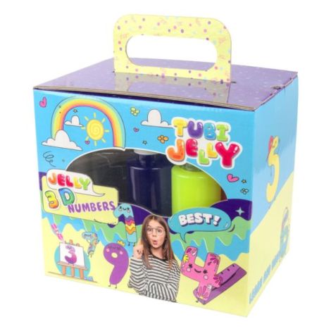 Set TUBI JELLY (gel modelator) cu 6 culori si acvariu mic, Numere - imagine 3